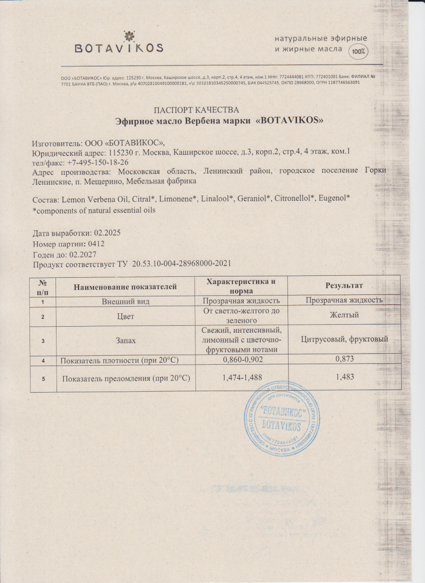 Паспорт №022025